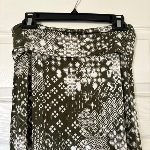 Sonoma Abstract Print Maxi Skirt Green White Small - Picture 5 of 11